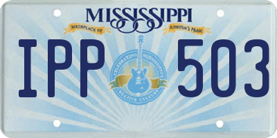 MS license plate IPP503