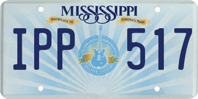 MS license plate IPP517