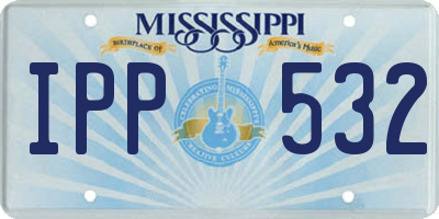 MS license plate IPP532
