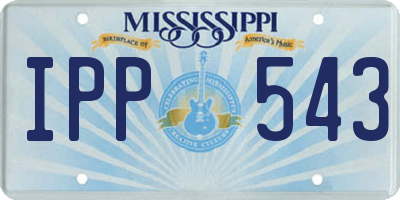 MS license plate IPP543