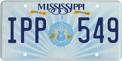 MS license plate IPP549