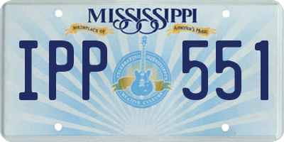 MS license plate IPP551