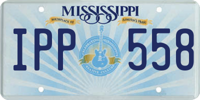 MS license plate IPP558