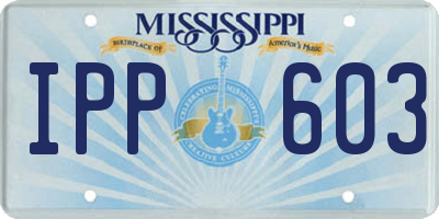 MS license plate IPP603