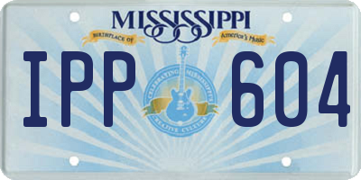 MS license plate IPP604