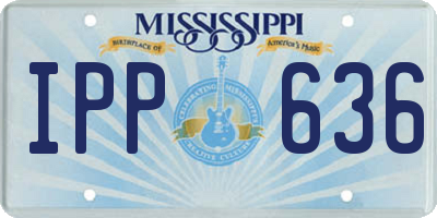 MS license plate IPP636