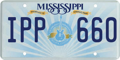 MS license plate IPP660