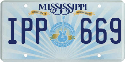 MS license plate IPP669