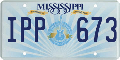 MS license plate IPP673