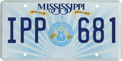MS license plate IPP681