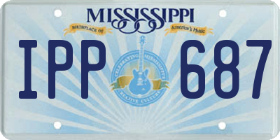 MS license plate IPP687