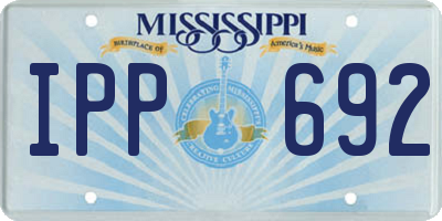 MS license plate IPP692