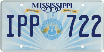 MS license plate IPP722