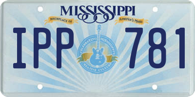 MS license plate IPP781