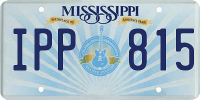 MS license plate IPP815