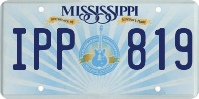 MS license plate IPP819