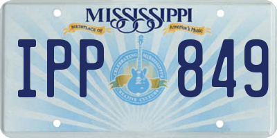 MS license plate IPP849