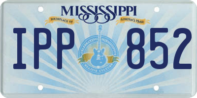 MS license plate IPP852