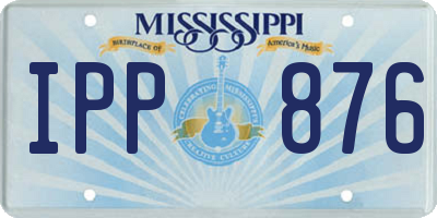 MS license plate IPP876
