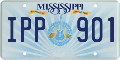MS license plate IPP901
