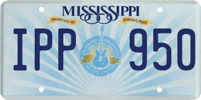 MS license plate IPP950