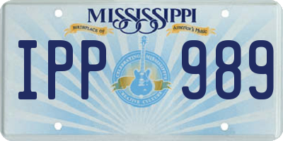MS license plate IPP989