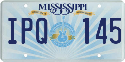 MS license plate IPQ145