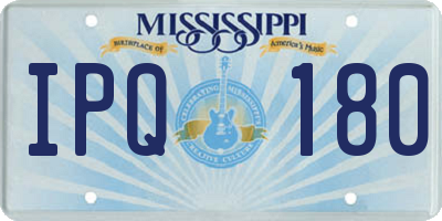 MS license plate IPQ180