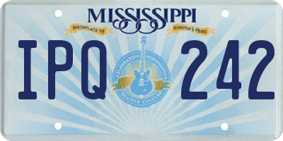MS license plate IPQ242
