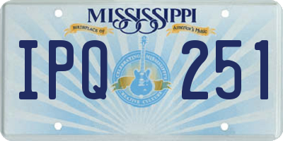 MS license plate IPQ251