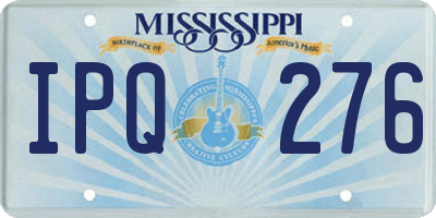 MS license plate IPQ276