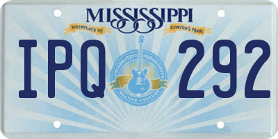 MS license plate IPQ292