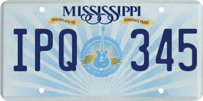 MS license plate IPQ345