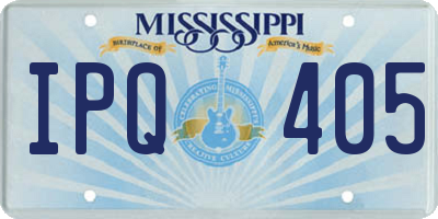 MS license plate IPQ405