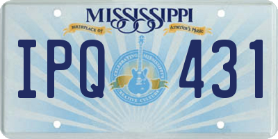 MS license plate IPQ431