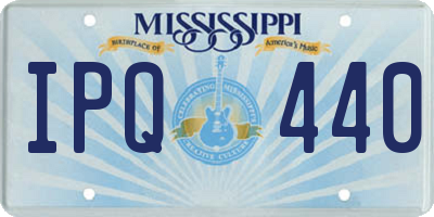 MS license plate IPQ440