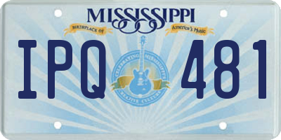 MS license plate IPQ481