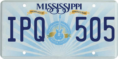 MS license plate IPQ505