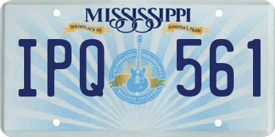 MS license plate IPQ561