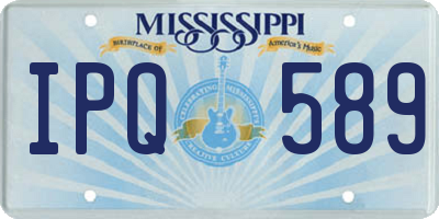 MS license plate IPQ589