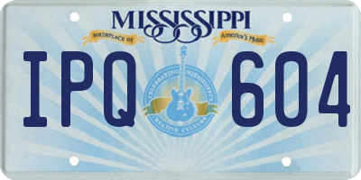 MS license plate IPQ604