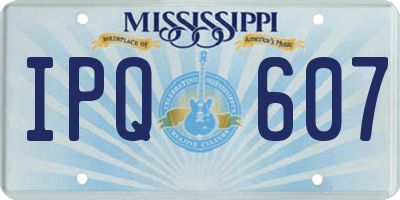 MS license plate IPQ607