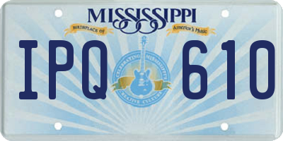 MS license plate IPQ610