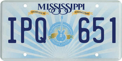 MS license plate IPQ651