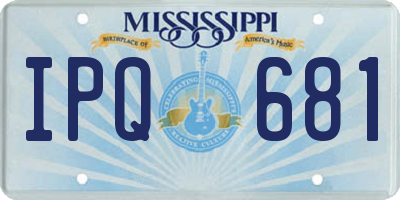 MS license plate IPQ681