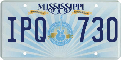 MS license plate IPQ730