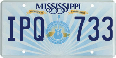 MS license plate IPQ733