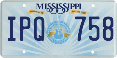 MS license plate IPQ758