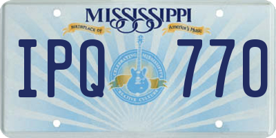 MS license plate IPQ770