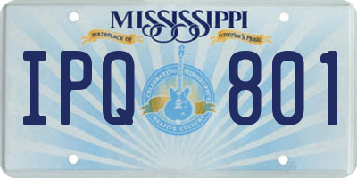 MS license plate IPQ801